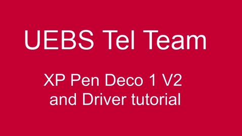 Thumbnail for XP Pen Intro and driver setup