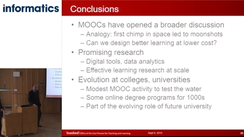 Thumbnail for entry Can Education Scale? Professor John C Mitchell - Questions