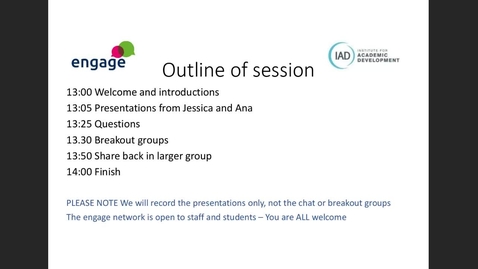 Thumbnail for Engage: Students talking about their experiences of student engagement in lockdown and semester 1