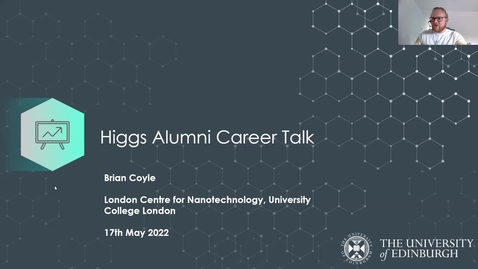 Thumbnail for entry Higgs Alumni Career Talk with Brian Coyle