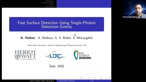 Thumbnail for entry Fast Surface Detection Using Single-Photon Detection Events 