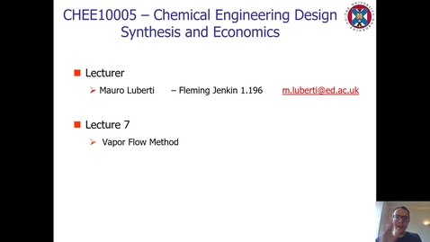 Thumbnail for Lecture 7 - Vapour Flow Method