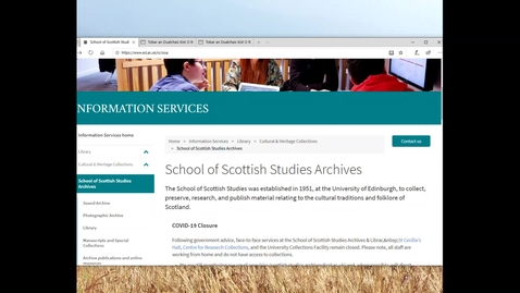 Thumbnail for Finding material from The School of Scottish Studies Archive Online