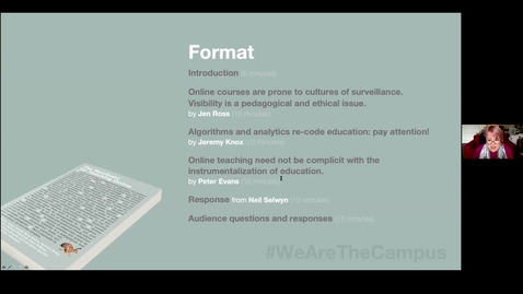 Thumbnail for The Manifesto for Teaching Online: Dr Jen Ross 'Online courses are prone to cultures of surveillance'