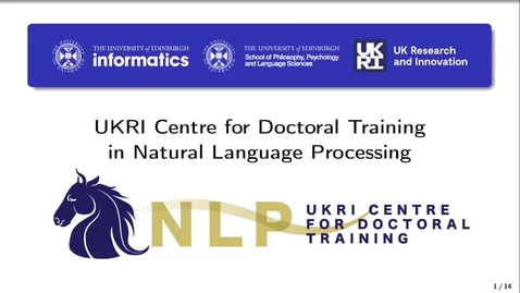 Thumbnail for entry UKRI CDT in Natural Language Processing
