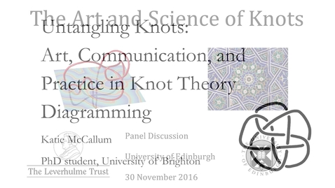 Thumbnail for entry The Art and Science of Knots: 4. Katie McCallum