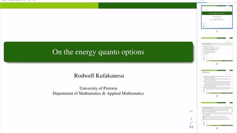 Thumbnail for entry UK-APASI in Mathematical Sciences: Rodwell Kufakunesu