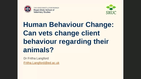 Thumbnail for entry Human behaviour change