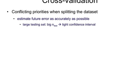 Thumbnail for entry Cross-validation