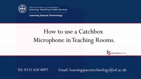 Thumbnail for How to use a Catch Box Throwable Microphone in Teaching Rooms