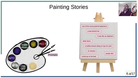 Thumbnail for AI &amp; Storytelling, Invited Lecture for Abertay University - Part 2: Painting Stories