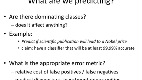 Thumbnail for entry Classification Accuracy and Imbalanced Classes