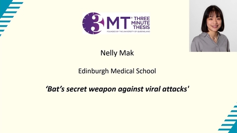 Thumbnail for 3MT Final 2024 - Nelly Mak