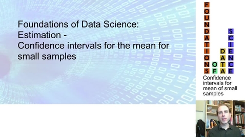 Thumbnail for entry FDS-S1-11-2-6 Estimating confidence intervals for means of small samples