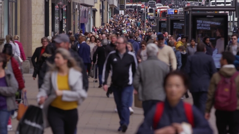 Thumbnail for Busy Edinburgh street crowded with shoppers