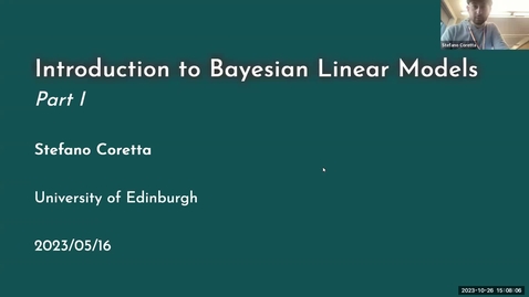 Thumbnail for entry LEL Bayesian Linear Models 2023 Sem 1