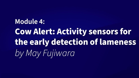 Thumbnail for entry CowAlert - Activity sensors for the early detection of lameness