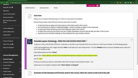 Thumbnail for entry EFI Text Mining for Social Research - Introduction to technical tools for your pre-intense block