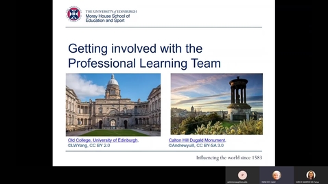 Thumbnail for Getting Involved with the Professional Learning Team at Moray House School of Education and Sport
