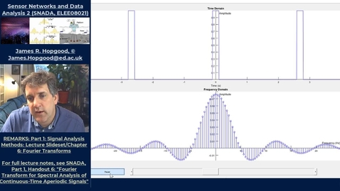 Thumbnail for entry Topic 30:  Intuitive Derivation of the Fourier Transform from Complex Fourier Series (SNADA, Chapter 6)