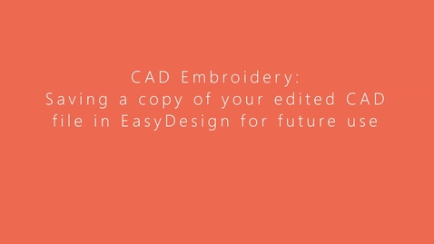 Thumbnail for DST files Exporting CAD files for use on the Tajima Sai
