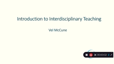 Thumbnail for entry Introduction to Interdisciplinary Teaching October 2020