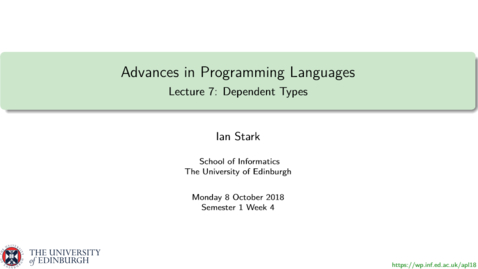 Thumbnail for Dependent Types