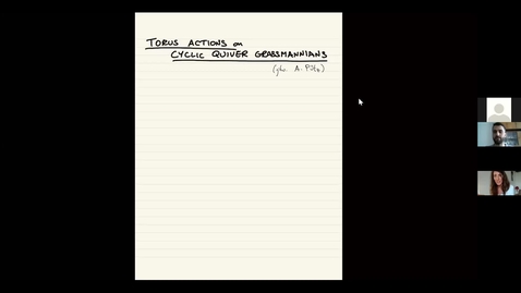 Thumbnail for 02 September Martina Lanini Torus actions on cyclic quiver Grassmannians