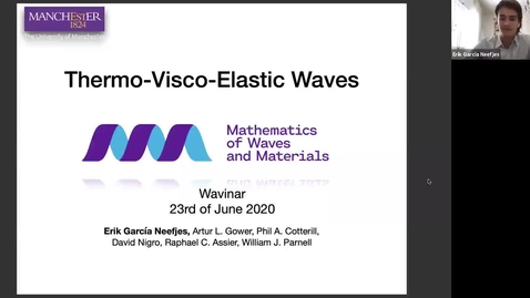 Thumbnail for entry Waves in Complex Continua (Wavinar): Erik Garcia (University of Manchester) 