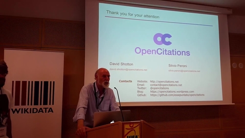 Thumbnail for entry Open Citations - David Shotton and Silvio Peroni at WikiCite 2017