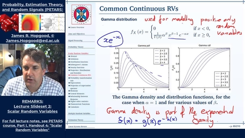 Thumbnail for entry Topic 20: Common density functions and their properties (PETARS, Chapter 4)