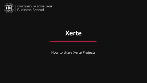 Thumbnail for How to share Xerte projects
