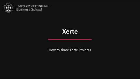 Thumbnail for entry How to share Xerte projects