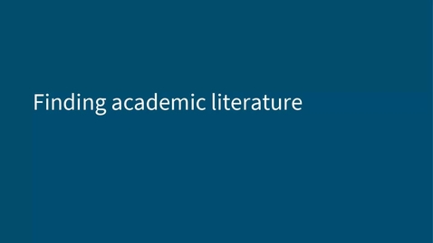 Thumbnail for IAD Finding Academic Literature - for CSE PGR (26 Jan 2021)
