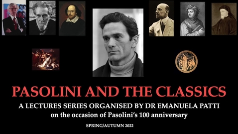 Thumbnail for Pasolini, Chaucer, and Boccaccio | A lecture by Professor Agnes Blandeau