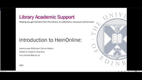Thumbnail for HeinOnline demo