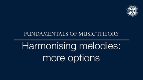 Thumbnail for entry Harmonising Melodies: More Options