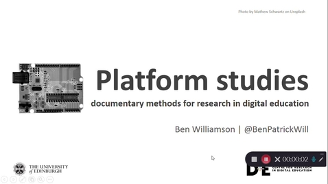 Thumbnail for entry Platform studies methods tutorial