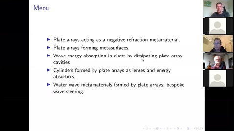 Thumbnail for RCMM Wave scattering and Solid Mechanics - Richard Porter (Bristol, UK)