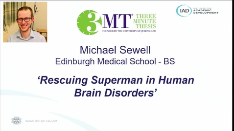 Thumbnail for Three Minute Thesis Competition 2022 - Michael Sewell