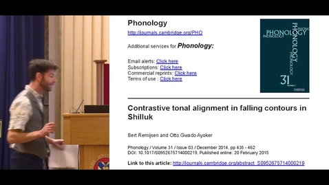 Thumbnail for entry Embedding sound in research papers in linguistics - Bert Remijsen