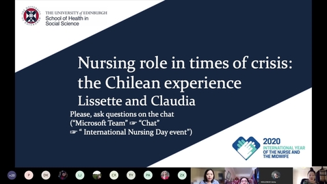 Thumbnail for entry International Nurses Day 2020 event - Nursing Role in Times of Crisis