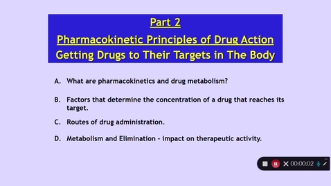 Thumbnail for Medical Sciences 1: How Do Drugs Work? Part 2 Dr Phil Larkman