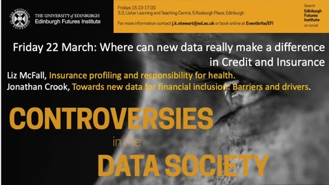 Thumbnail for entry Alternative Data in  Insurance - Liz McFall  - Data Controversies 2019