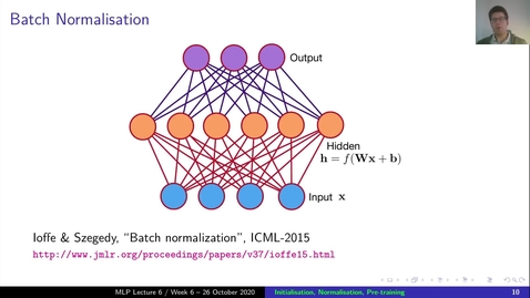 Thumbnail for MLP Lecture 06 - Clip 04 - Batch Normalisation