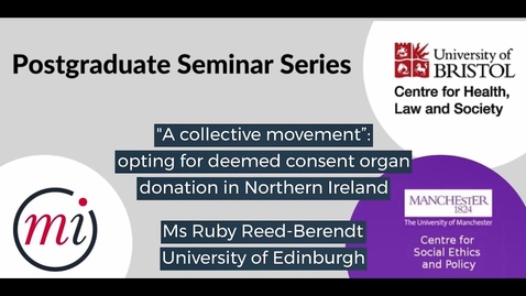 Thumbnail for Current Issues in Medical Law &amp; Ethics Postgraduate Webinar Series: Event 1