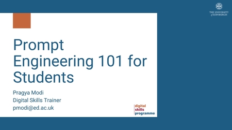 Thumbnail for Prompt Engineering 101 for Students