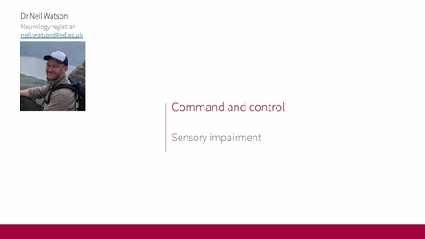 Thumbnail for Command &amp; Control: Sensory impairment