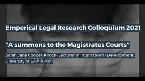 Thumbnail for Edinburgh Legal Research Network Colloquium - Part 2