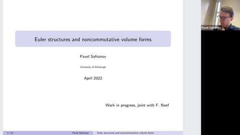 Thumbnail for LAGOON: Longitudinal Algebra and Geometry Open ONline - Pavel Safronov
